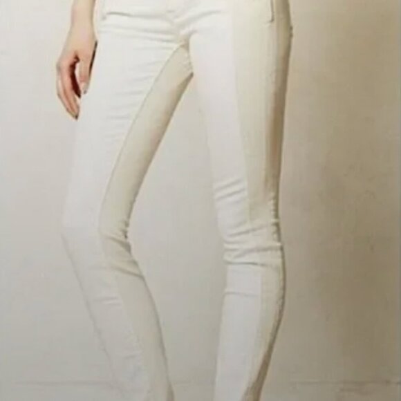 Pilcro and the Letterpress two-tone low-rise skinny jeans zip pockets ankle 27 - Picture 2 of 7